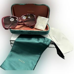 Gucci Authentic Sunglasses - FULL INCLUSION Burgundy